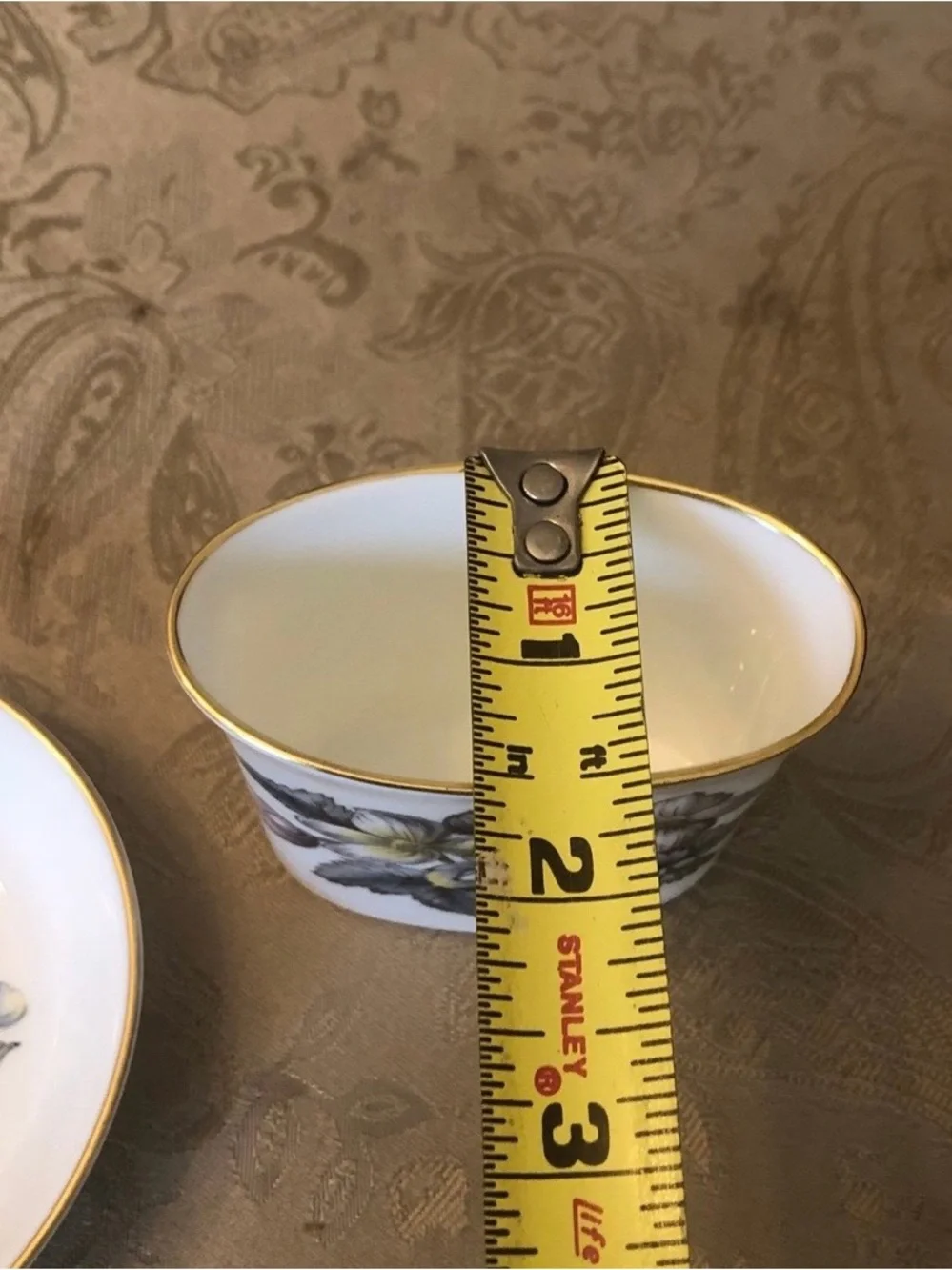 Vintage Royal Worcester Fine Bone China Toothpick Holder & Trinket Dish